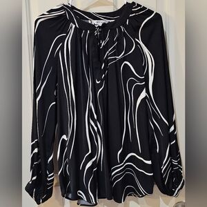 Chic Black and White Blouse